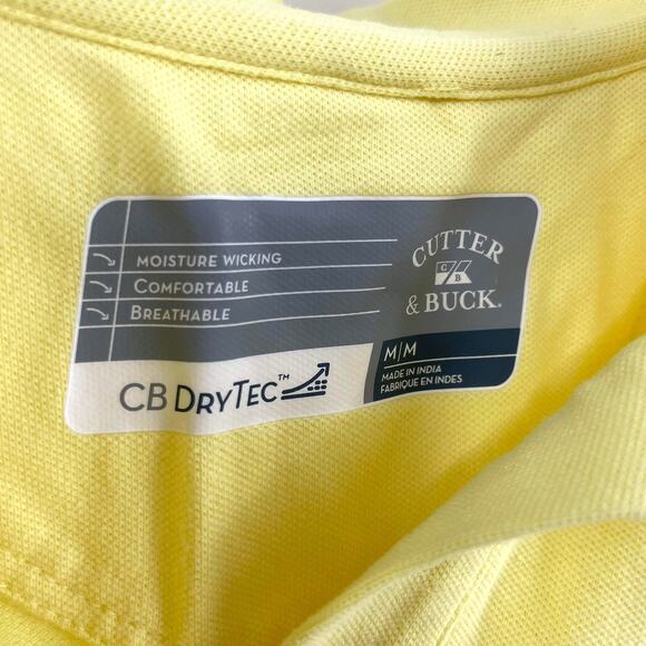 CUTTER AND BUCK Yellow Short Sleeve Polo T-Shirt - Picture 4 of 13